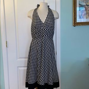 Robbie Bee Checked halter dress